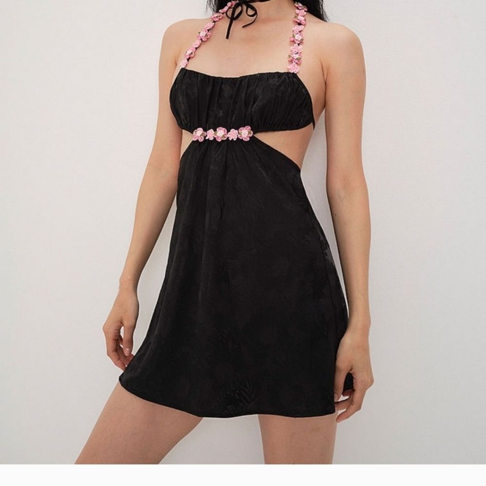 NWT FOR LOVE & LEMONS Black Millie Slip Dress XL